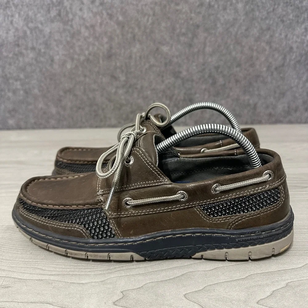 Sperry Tarpon Ultralite Boat Shoes Mens 8.5 Brown Leather Mesh STS15062 Casual